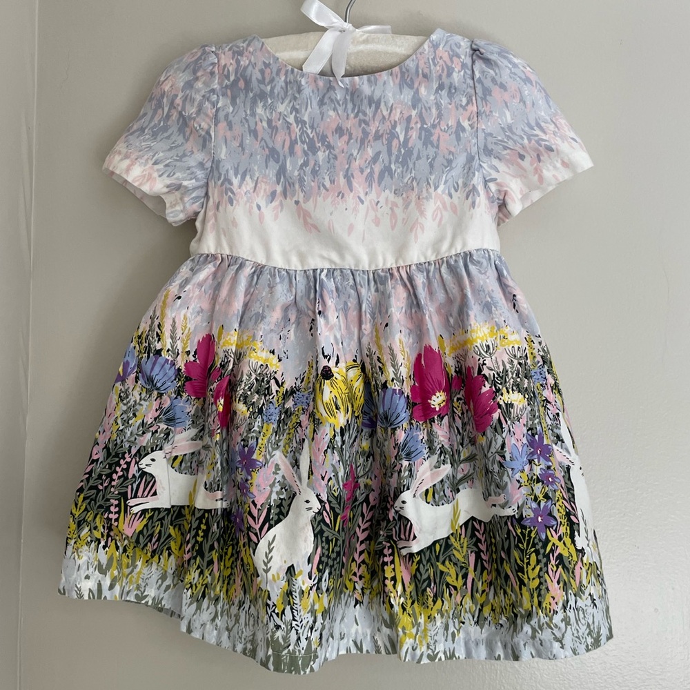 Genuine Kids from Osh Kosh floral bunny rabbit dress, size 18m.
